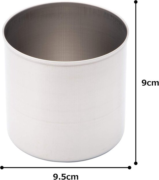Roestvrijstalen Mok - Metal Drinkbeker - Kamperen en Buiten - Handgemaakt Ontwerp - 9 cm Hoogte - Zilverkleurig — afbeelding 5