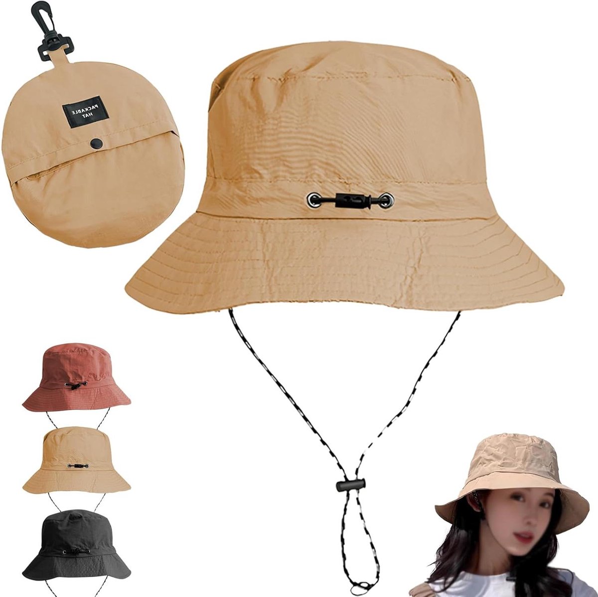 Bucket Hoed - Zonnehoed - Buitenactiviteiten - UPF 50+ bescherming - Verstelbaar - Blauw
