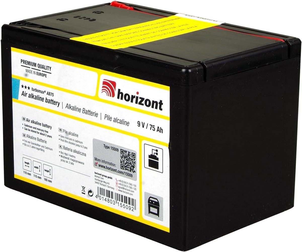 Hek Batterij - 9V Accu - Stalapparatuur Voeden - Vrij van Kwik Cadmium - 75 Ah - Klein Behuizing