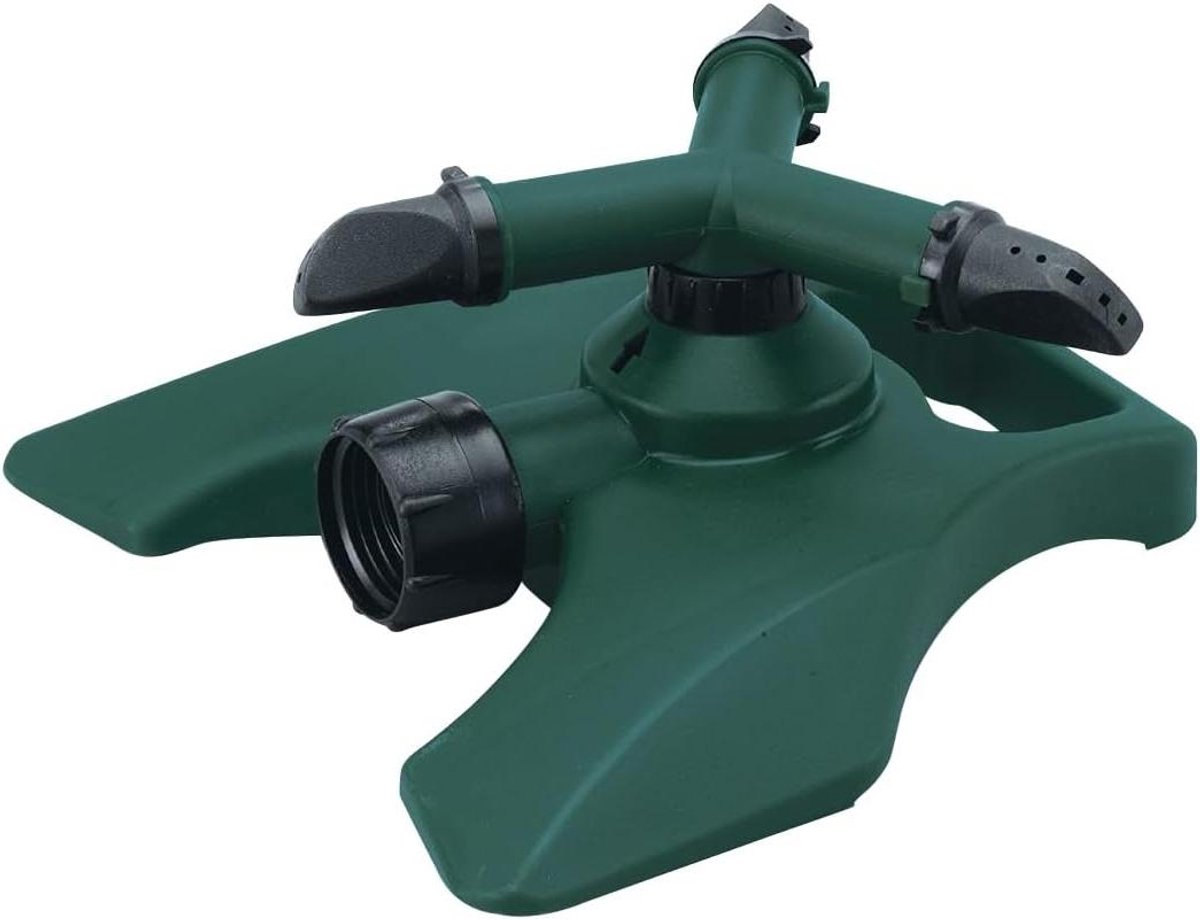 Verstelbare Sprinkler - Gazon Besproeier - Grasveld Onderhoud - Drie Draaiende Armen - 50 Meter Bereik - Groen