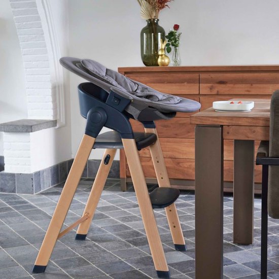 Bo Jungle - Grow With Me High Chair Shady Grey - Verstelbaar - Comfortabel - Ergonomisch van Bo Jungle — afbeelding 4