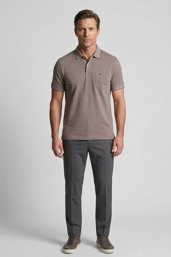 Baileys – Heren – Poloshirt – Katoenmix - Korte mouwen – Polo – Bruin – 615280-80