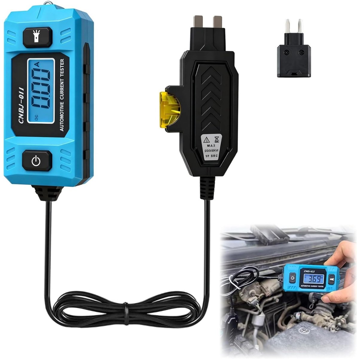 Joiride - Automotive Circuit Tester - Auto Elektrisch Systeem Tester - Kortsluiting, Spanning & Polariteit - 0,01-19,99A - Professionele Diagnose Tool - CIRPROBE thumbnail 2