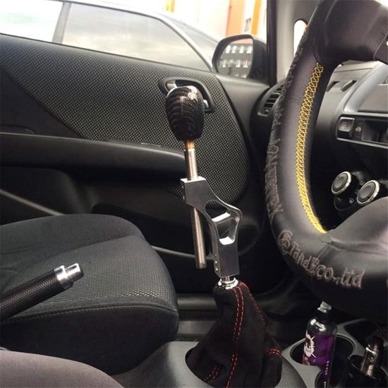 Schakelknop Auto - Versnellingspook Knop - Auto Interieur Upgrade - Echte Koolstofvezel - 6 cm Diep - Zwart van Merkloos — afbeelding 2