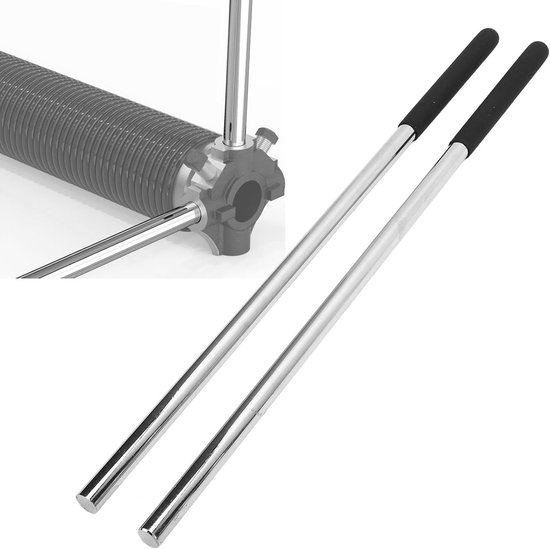 Spanningsstaaf - Wikkelstangen - Garagedeur Onderhoud - Antislip Handgreep - 437 cm - Zilverkleurig — afbeelding 4