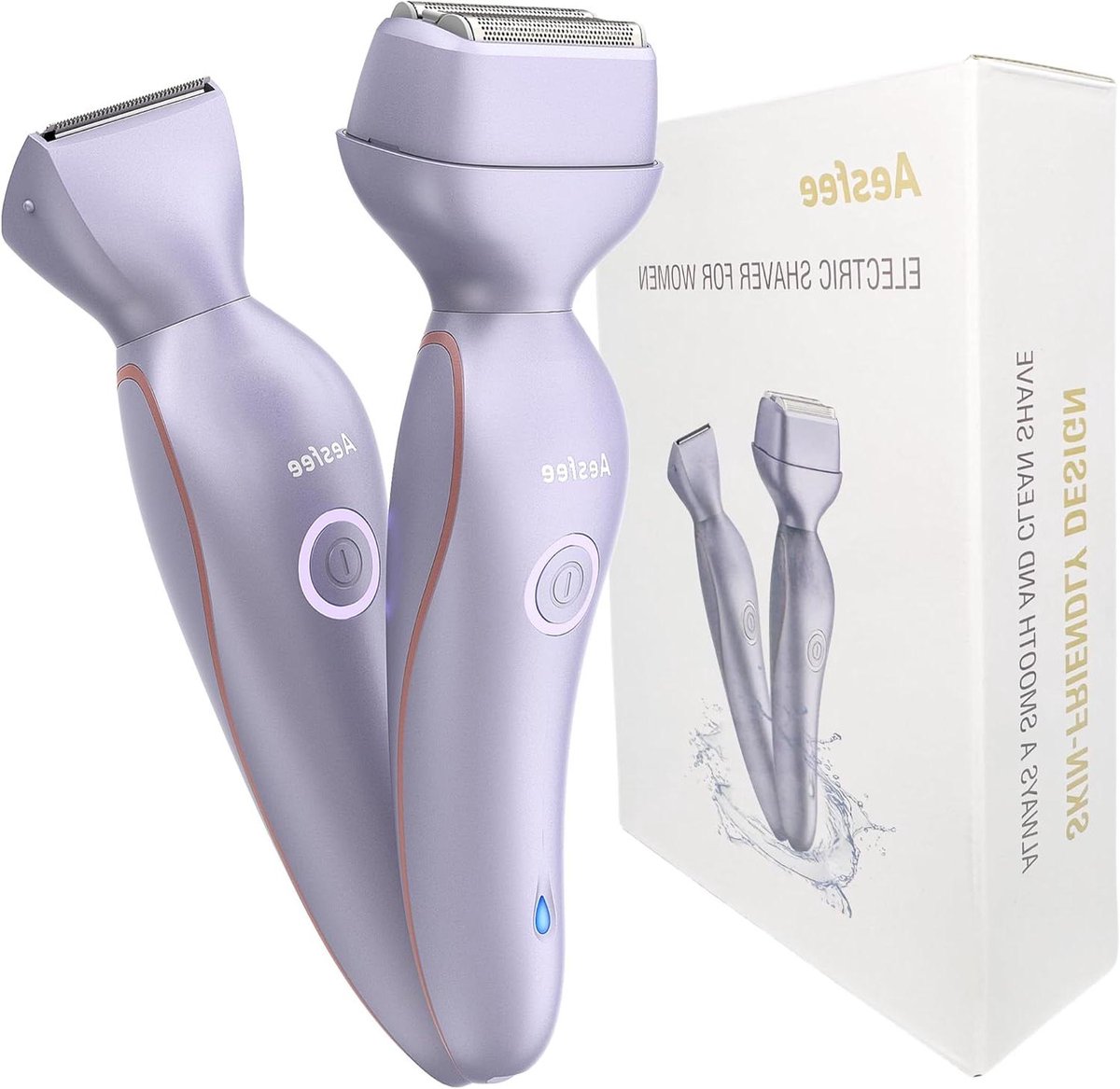 Elektrisch scheerapparaat - Dames trimmer - Gladde huid - IPX7 waterdicht - 90 min gebruik - Wit