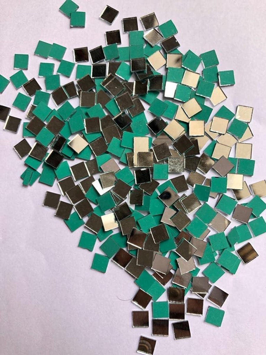 Spiegelset Vierkant - Knutsel Spiegels - Sieraden Maken - Decoratief - 500 Stuks - Zilver