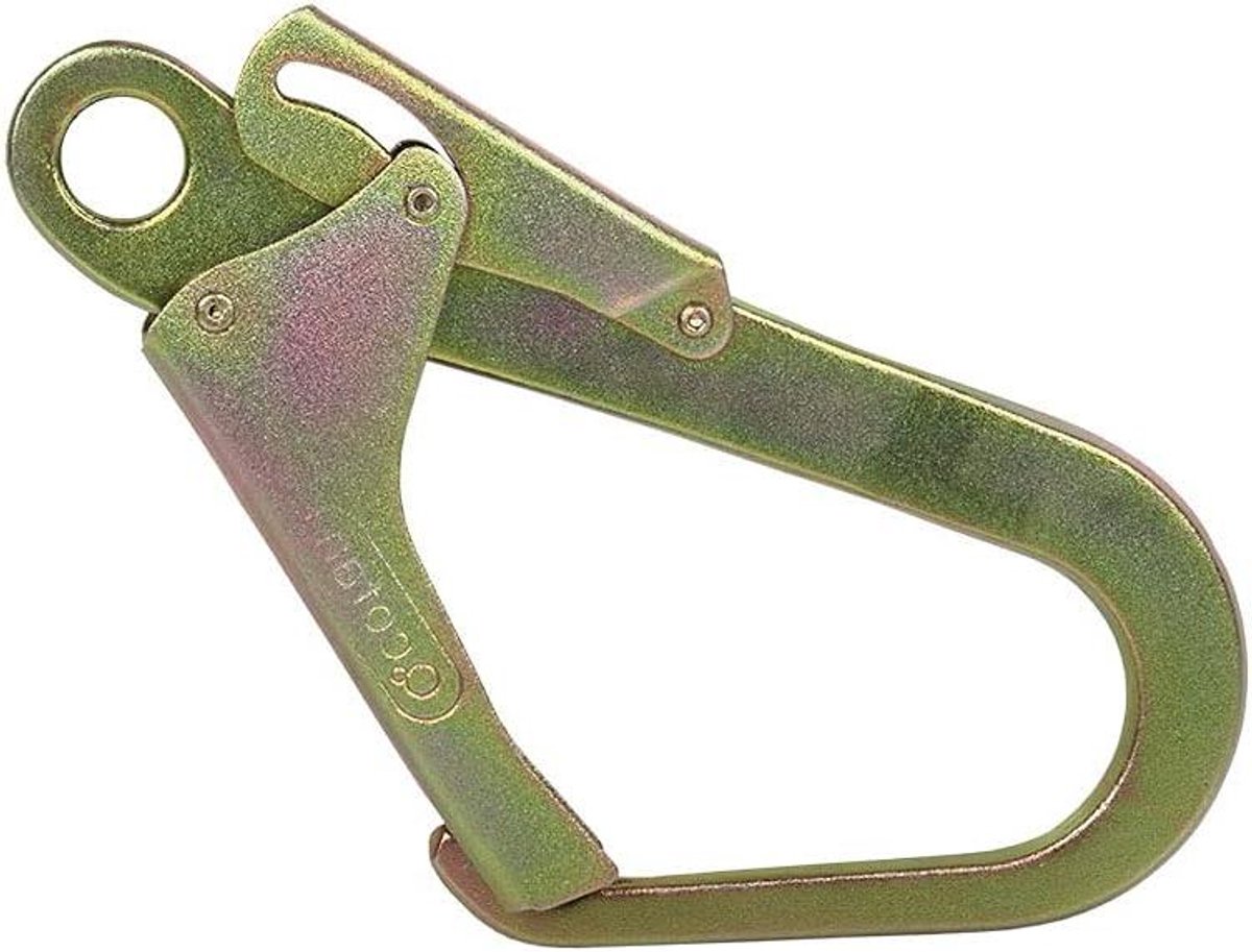 Veiligheidskarabiner Steiger - Werkklem Klem - Veilig Werken - Automatische Dubbele Sluiting - 508 mm Opening - Zilverkleurig
