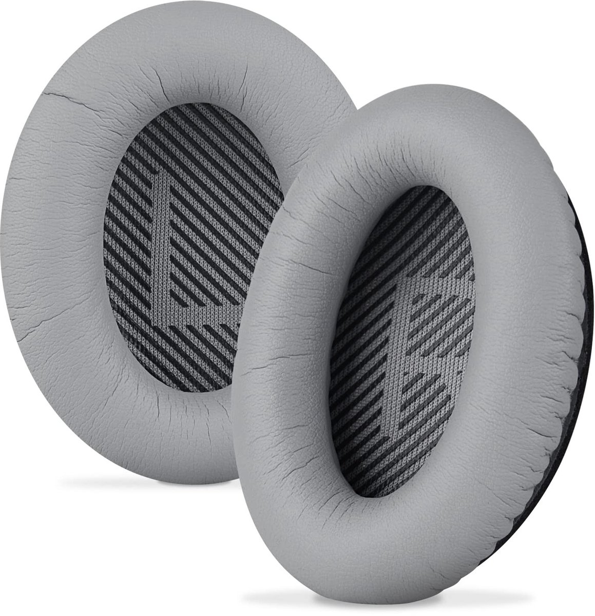 Store_8 - Oorkussens - Vervanging Oorkussens - Eiwit Leder - Grijs - Hoofdtelefoon Oorkussens - Geschikt voor Bose QC45 QC35 QC15 QC25 AE2