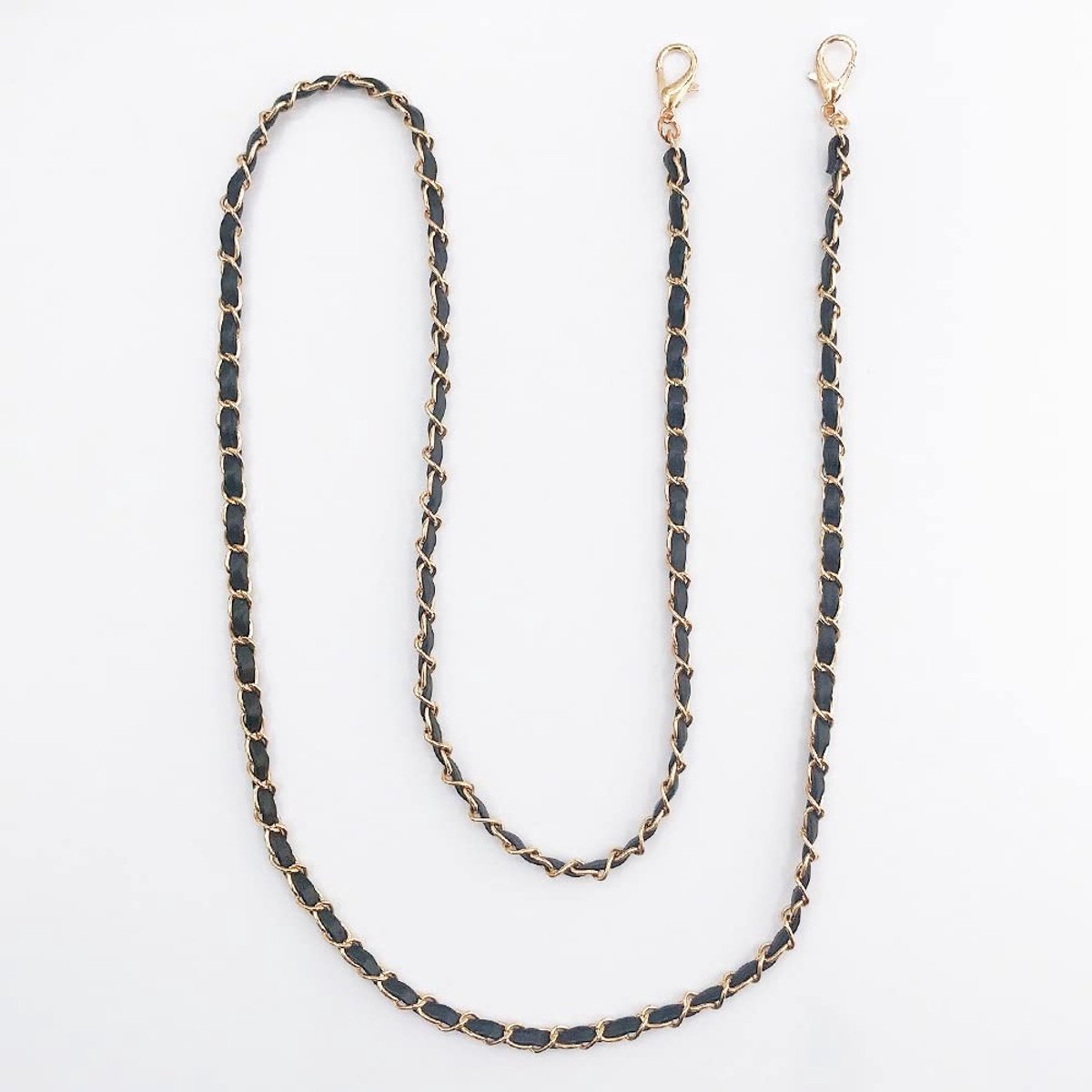 Vt products - metalen zakketting - schouderriem voor dames - 120 cm - vervangende draagriemketting - perfect voor handtassen en portemonnees - zwart