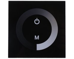 Single Color Touch Panel Dimmer Wall Switch Controller - Led Light Strip - Dc 12V 24V - Zwart - Dimmer Switches - 12V Touch