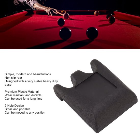 Cosensi - Dailygoods - Dailygoody - 2 Keu Houder - Draagbare Biljartkeu - Eenvoudig Ontwerp - 13,5 x 12,6 x 5,7 cm - Tafel Accessoire - Geschikt voor Biljart - Model zfy... van Cosensi — afbeelding 3