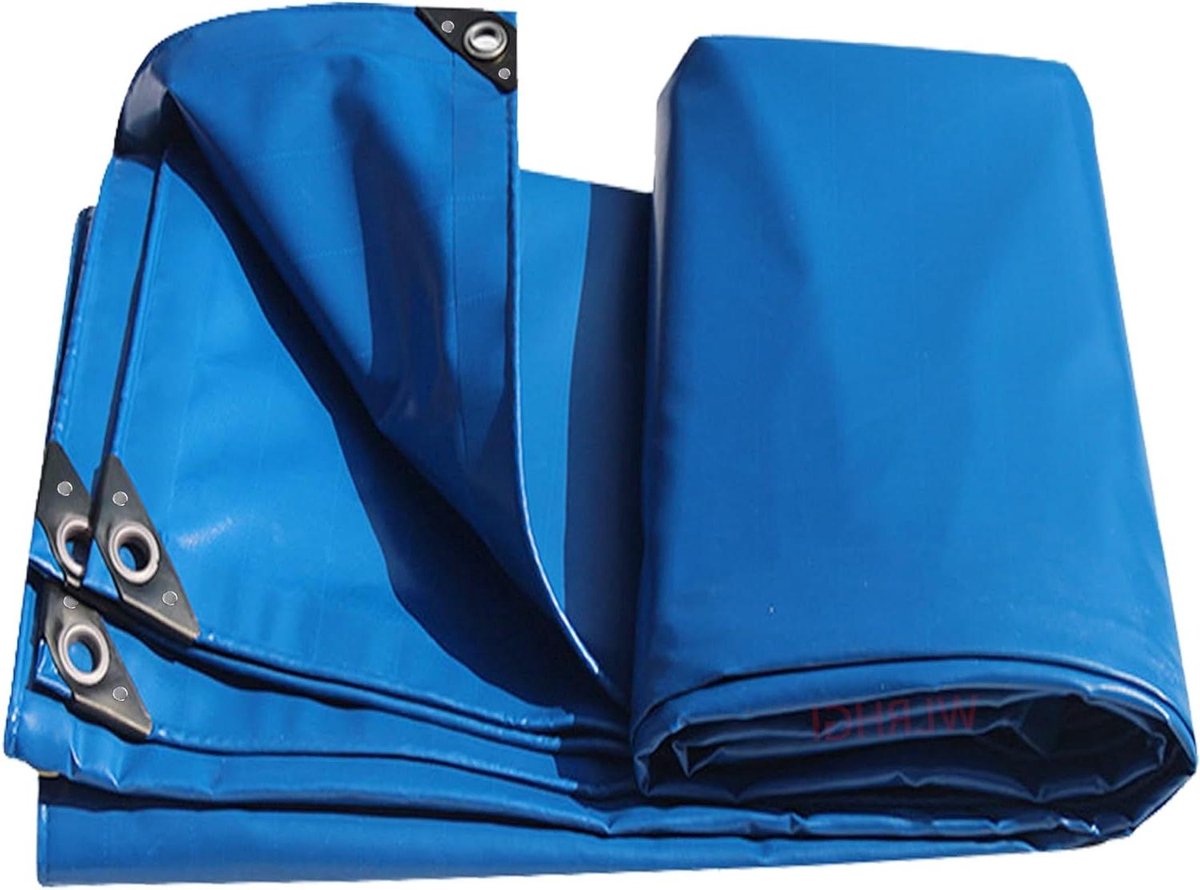 Beschermhoes - Waterdicht zeil - Spullen afdekken - Versterkte randen - 0.5 x 12 m - Blauw