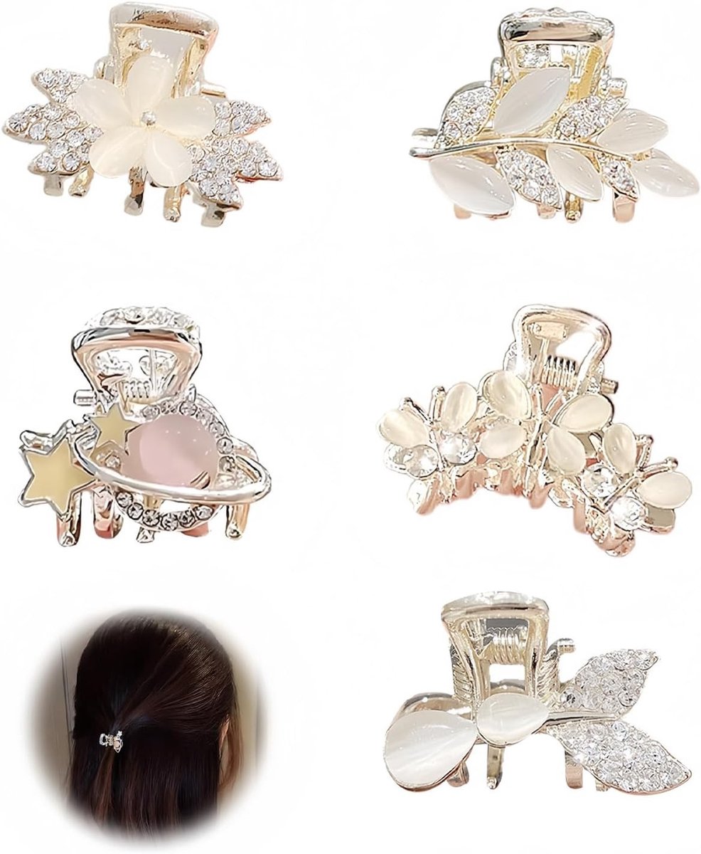 5 Stuks Mini Haarklemmen Metaal Antislip voor Dun en Dik Haar Haaraccessoires