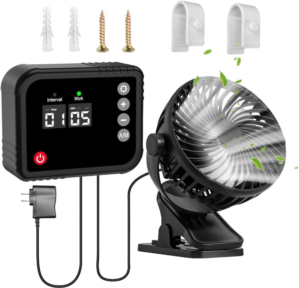 Ventilator voor kas - Binnenventilatie Gereedschap - Luchtcirculatie Verbeteren - 360 Graden Draaibaar - 25 x 19 x 8 cm