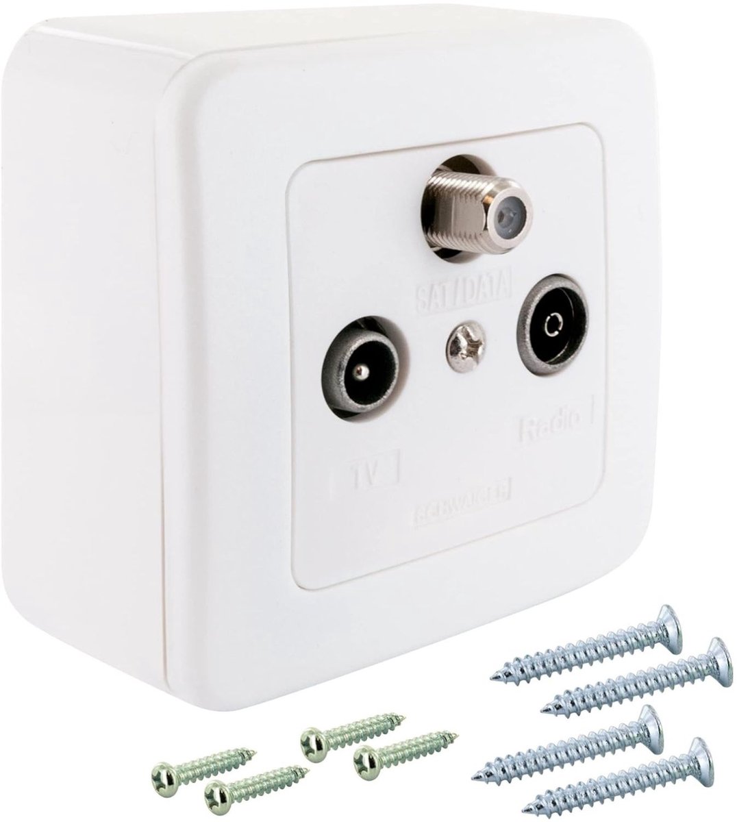 Schwaiger RDS908531 Antennedoos Satelliet, TV, FM Opbouw (op muur) Doorvoerdoos
