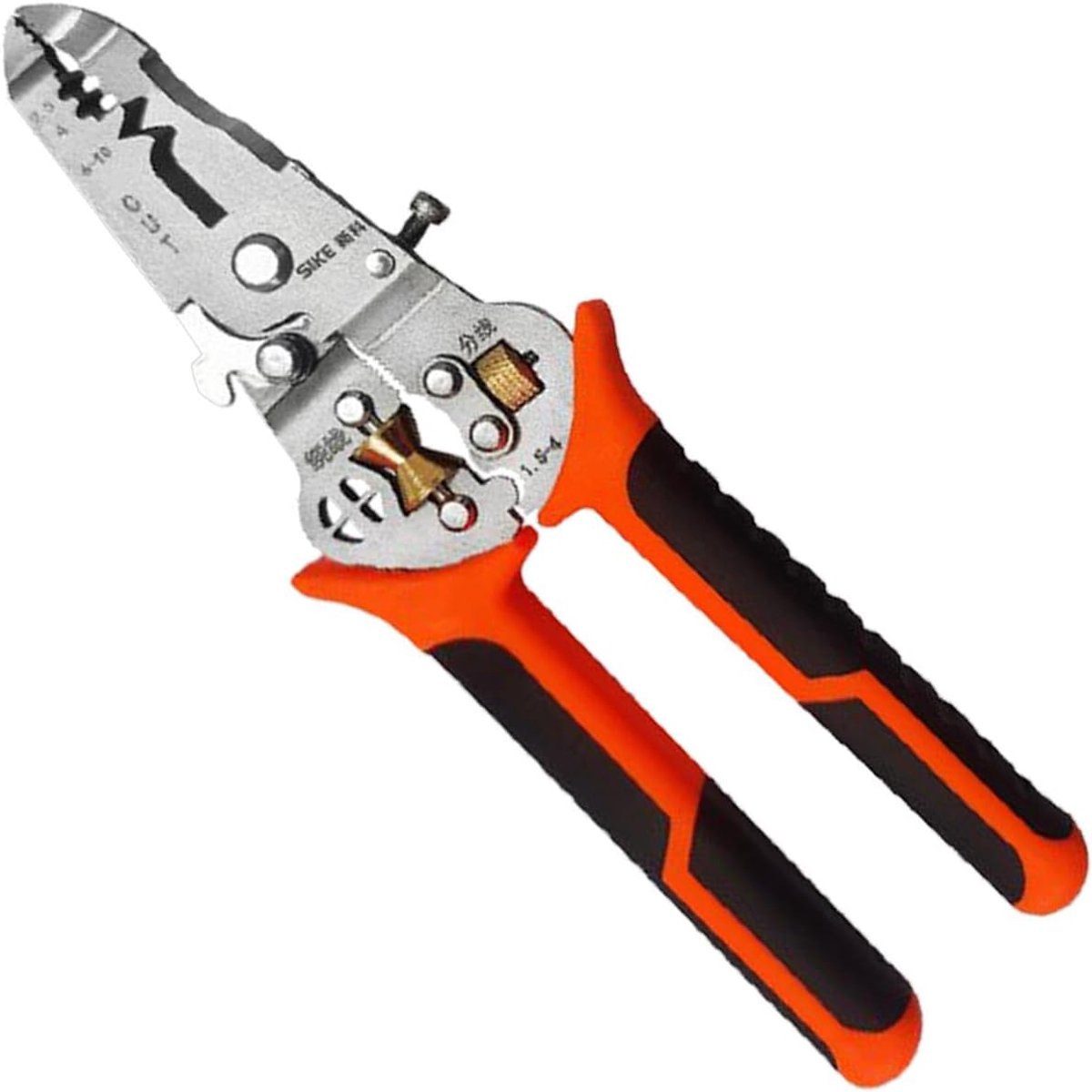 Striptang - Krimptang Elektricien - Draad Bewerken - Veelzijdige Functies - 18.5 cm - Oranje