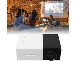 Miniprojector, 1080P Full HD-videoprojector, Draagbare Buitenbioscoopprojector, Hifi-stereoluidsprekers, HDMI, USB, Smartphone, Tablet, Tv-sticks