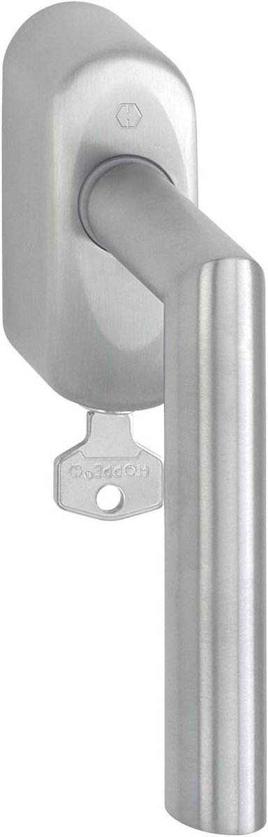 Afsluitbare Raamgreep - Venstergreep Veiligheid - Inbraakpreventie Ramen - RC2 Keurmerk Beveiliging - 7x37mm Pen - Zilver Mat