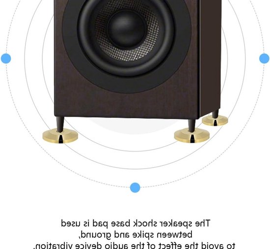 Speaker Voet Spike Pads - 8 Stuks Universele Koperen Geluidsisolatie Voetmat voor Versterker, Platenspeler en CD Speler (25mm x 4mm) — afbeelding 3
