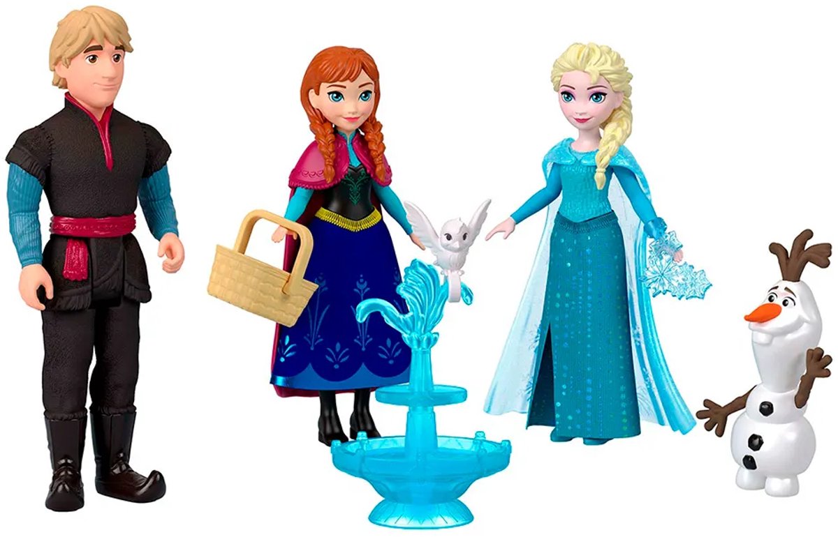 Disney Frozen Anna en Elsa Personageset - met 4 kleine poppen en 4 accessoires — cadeau in Spellen & Speelgoed - foto 8