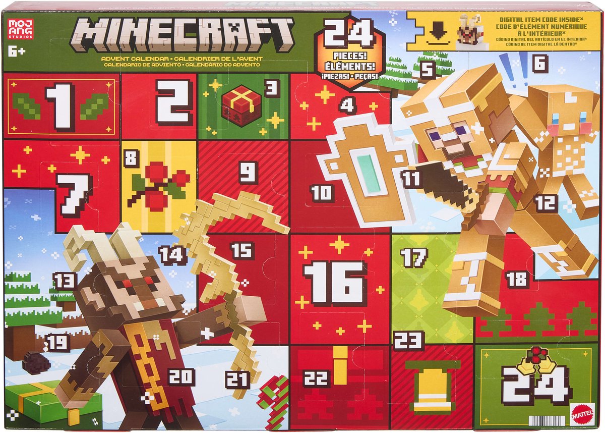 Adventskalender - MINECRAFT MATTEL - Figuurtjes - Accessoires - Stickers