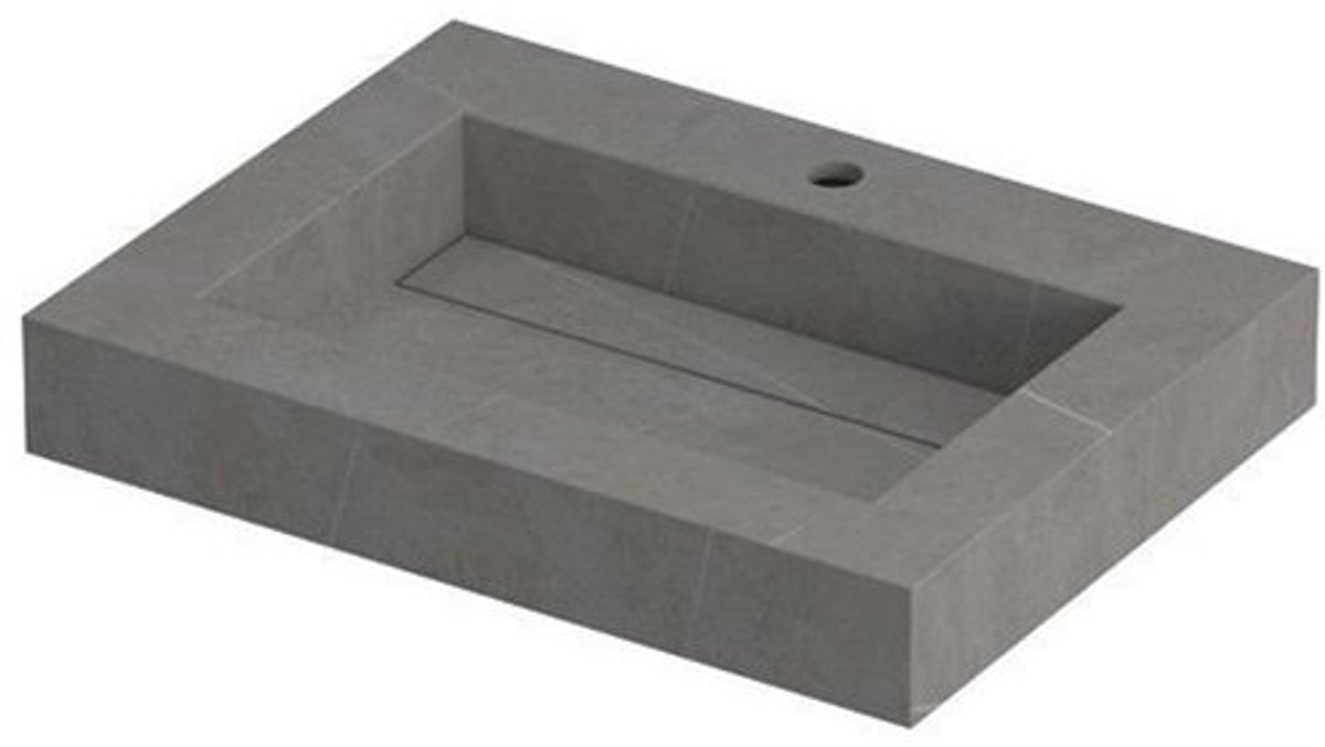 Ink Pitch meubelwastafel 60x45cm keramische slab - 1 kraangat - Armani grey Armani grey mat