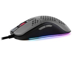 Arozzi Favo Gaming Muis – Ultra Light 74 g – Honeycomb Design – USB – Grijs