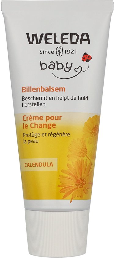 Weleda baby billenbalsem, creme pour le change. Calendula. Beschermt en helpt de huid te herstellen.