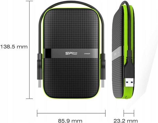 Externe Harde Schijf - Opslag Medium - Data Back-up - Schokbestendig Ontwerp - 2.5 Inch - Zwart — afbeelding 4