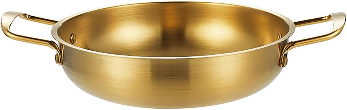 Koekenpan Dubbele Handgreep - Roestvrijstaal Kookpan - Frituren Zeevruchten - 1350 Ml Capaciteit - Diameter 31 Cm
