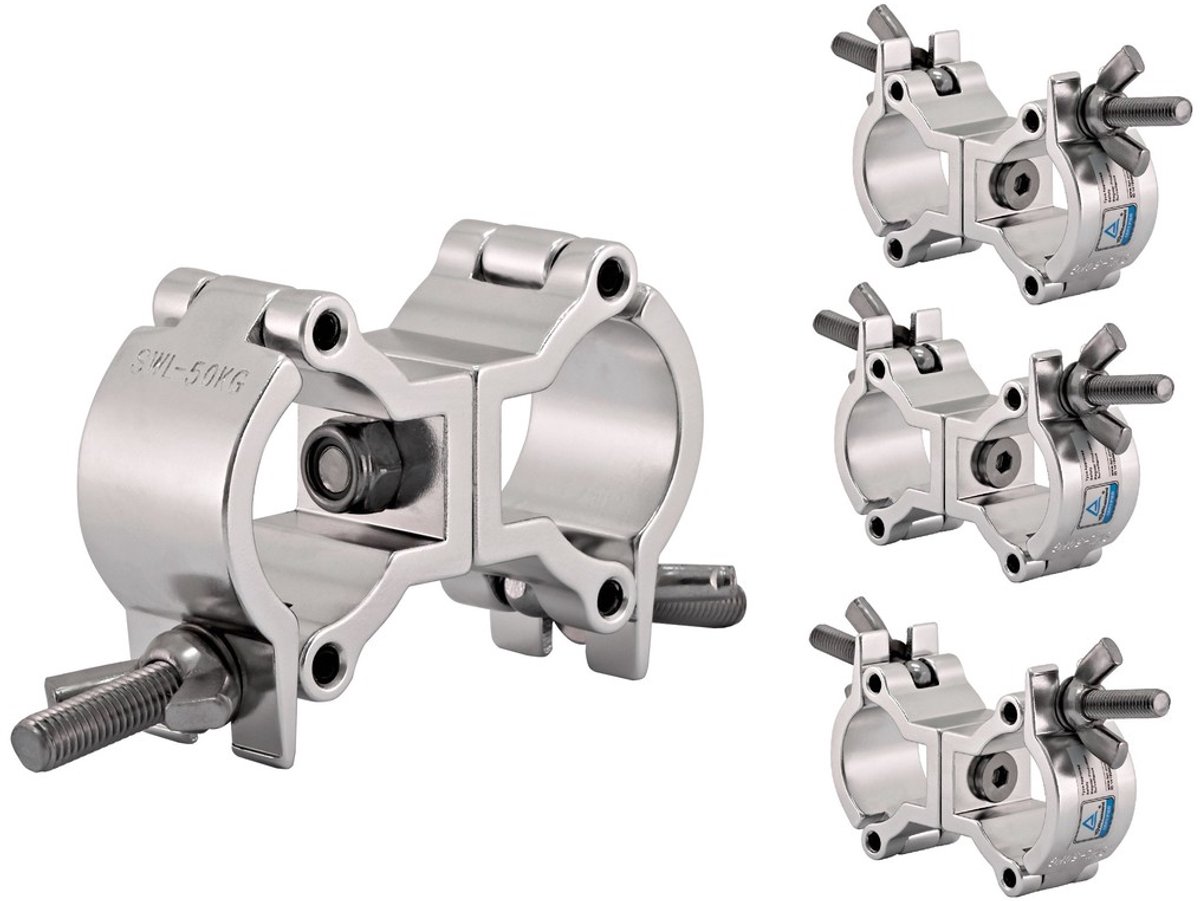 Dubbele Halve Klem, 32-35 mm, Set van 4, van Gear4music