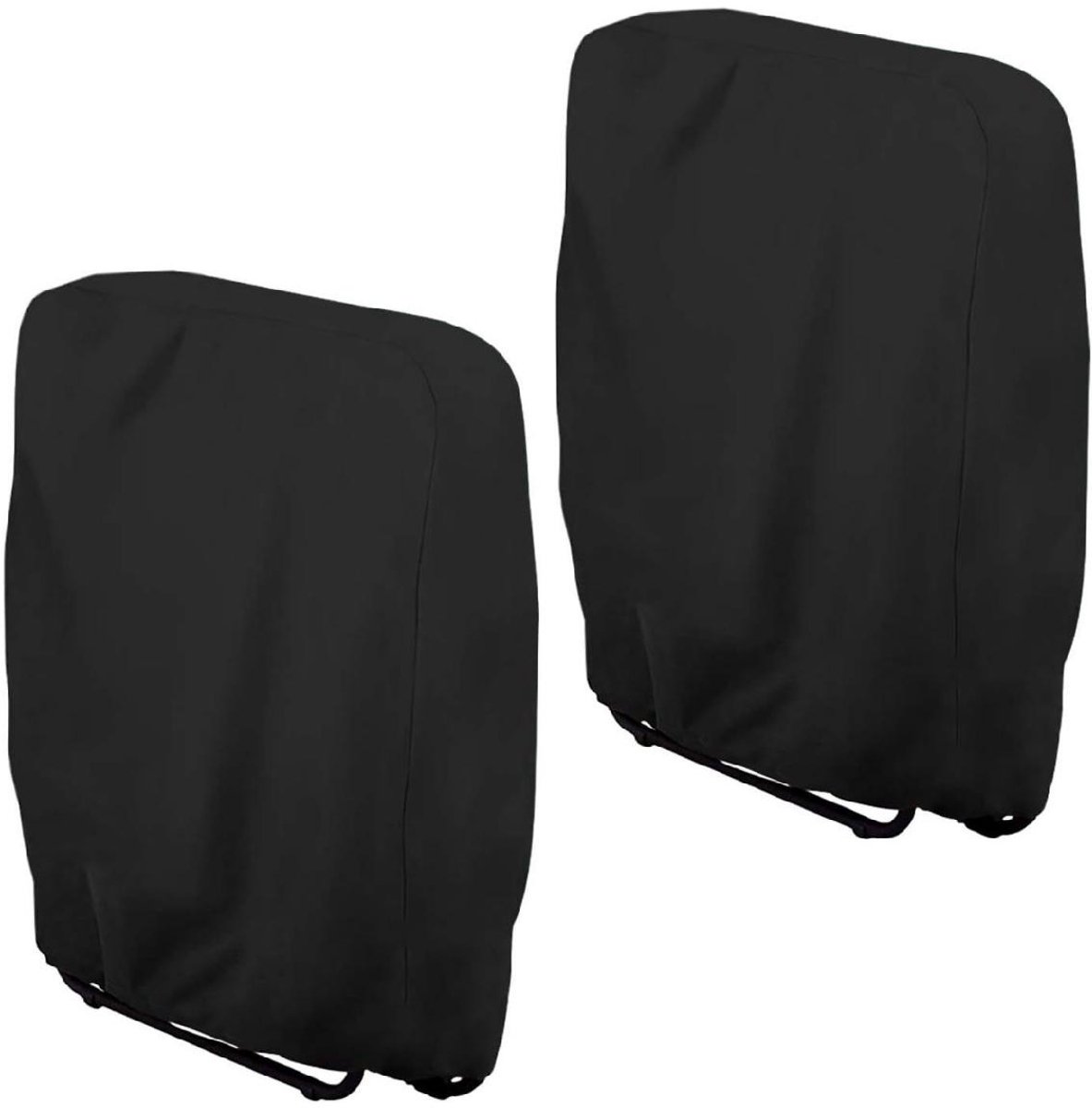 GelldG 2 Stuks Stoelhoezen - Klappstoel Hoes - Oxford Doek - 71x20x110cm - Winddicht, Antischeur en Licht UV-bestendig - Geschikt voor Tuinstoelen - Inclusief Opbergzak Zwart