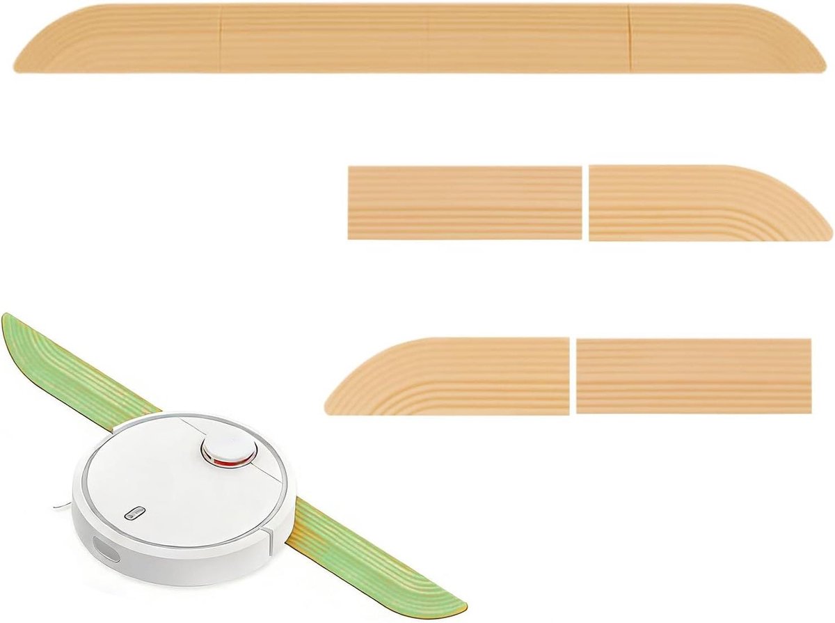 Deurdrempelhelling Robotstofzuiger - Rolstoelhelling Oprijplaat - Drempels Overbruggen - Antislip Gegroefd Oppervlak - 68.6 x 5.1 x 1.6 cm - Geel