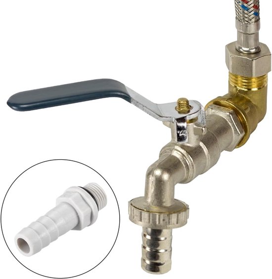 Set van 2 Barb Hose Fittings - PVC Barbed Wire Air Hose Connectors Adapters - Ideaal voor Transporteren van Water - Grijs - 12mm of 15/32" Barbed Wire x 1/2" G Male van Merkloos	 — afbeelding 3
