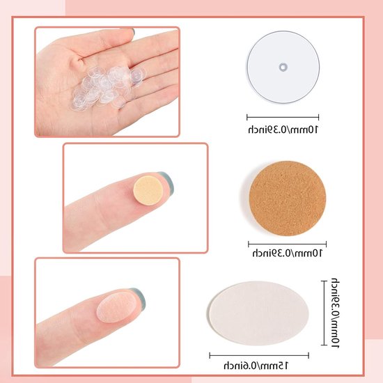 300 Stuks Gemengde Oorbelsteun Patches, Onzichtbare Oorbel Lifters, Waterdichte Oorlellen Ondersteuning en Silicone Stabilizers voor Comfort en Stabiliteit — afbeelding 5