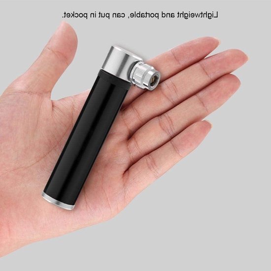 Mini Draagbare Fietspomp voor Hoge Druk tot 120PSI - Aluminium Pomp met Franse en Amerikaanse Nozzle voor Mountainbike en Basketbal — afbeelding 3