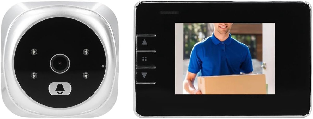 Digitale Deur Viewer met Intercom en Video, 120 Graden Kijkhoek, Elektronische Deurbel voor Appartementen en Huizen