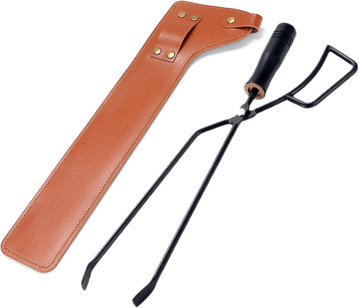 Draagbare beschermhoes voor vuur tangen, opbergzak voor vuur tangen, accessoires voor kamperen en open haard, geschikt voor houtkachel en vuurkorf