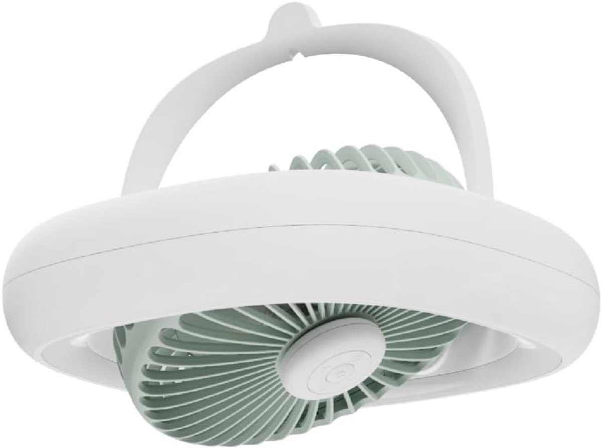 Oplaadbare Ventilator - Tent Ventilator Lamp - Koel Comfort - Afstandsbediening Oscillerend - 22 cm - Grijs