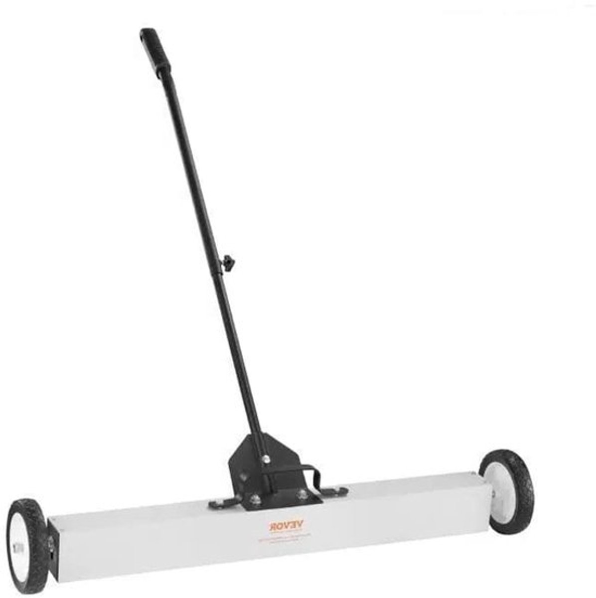 Veegmachine - Magnetische veegmachine - Borstelmachine -. met wielen Duwtype - Magnetisch - 23.6in 45lbs MAX - Grote Magneet Pickup Gazon Telescopische veegmachine