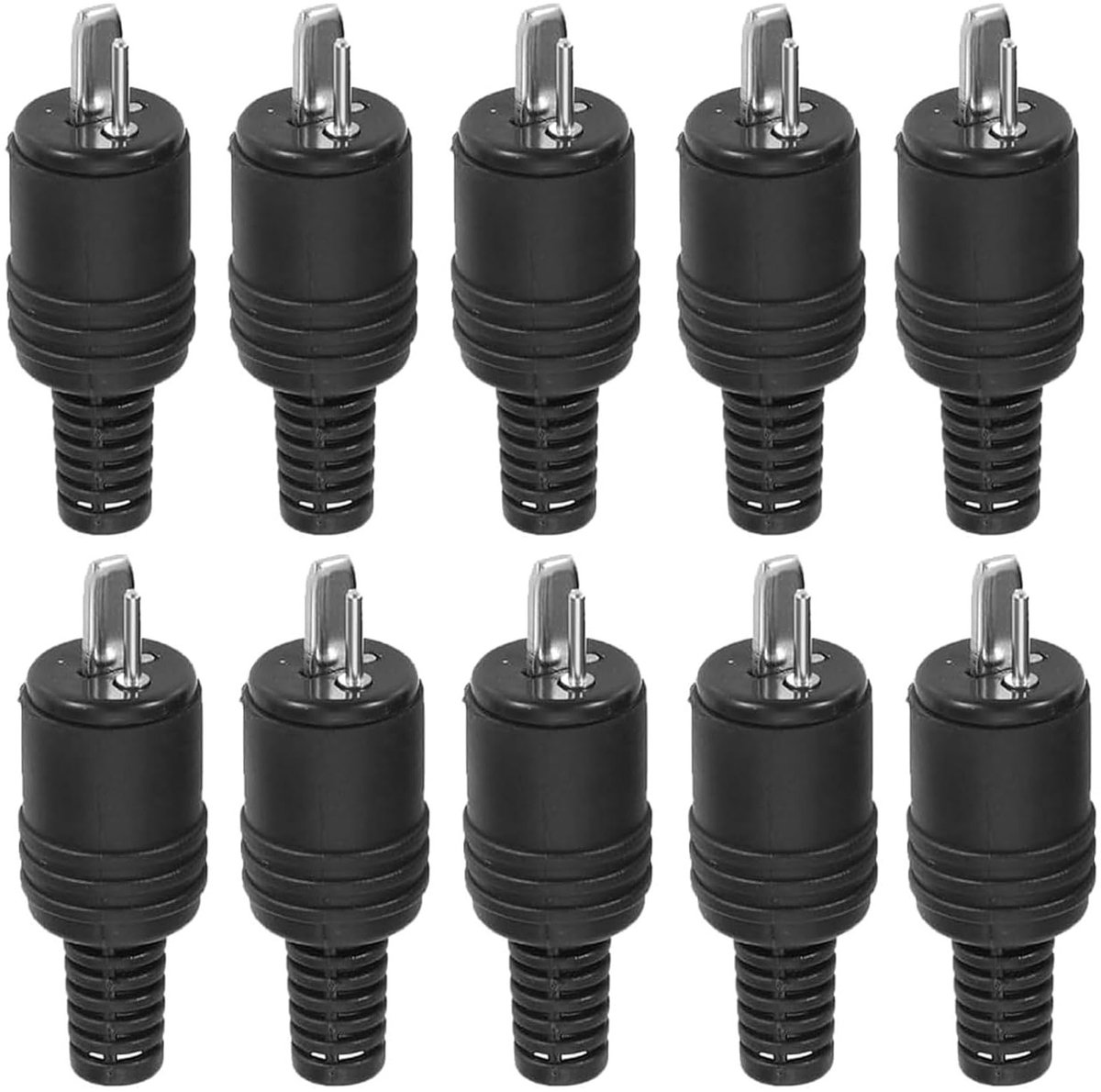 10 stuks 2-polige DIN-luidsprekerstekkers met schroefklemmen voor hifi-aansluitingen, eenvoudig te installeren zonder solderen