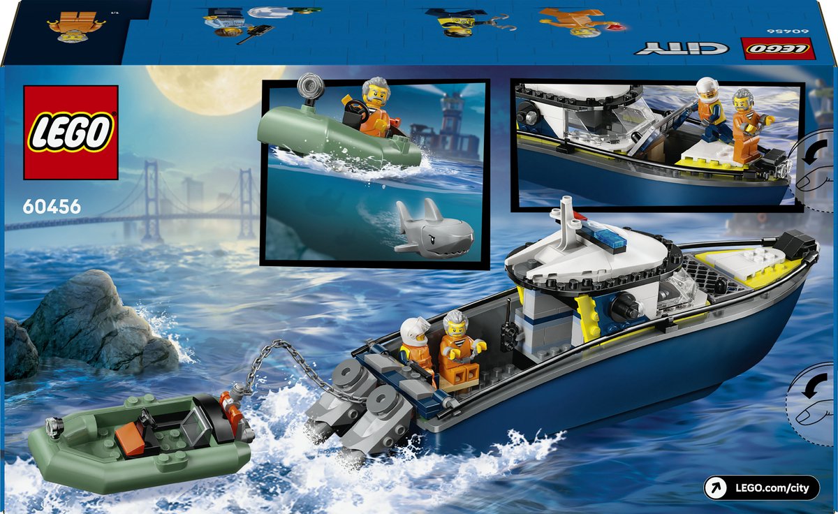 LEGO® City Achtervolging met Politieboot, Drijft Echt - 60456 — afbeelding 11