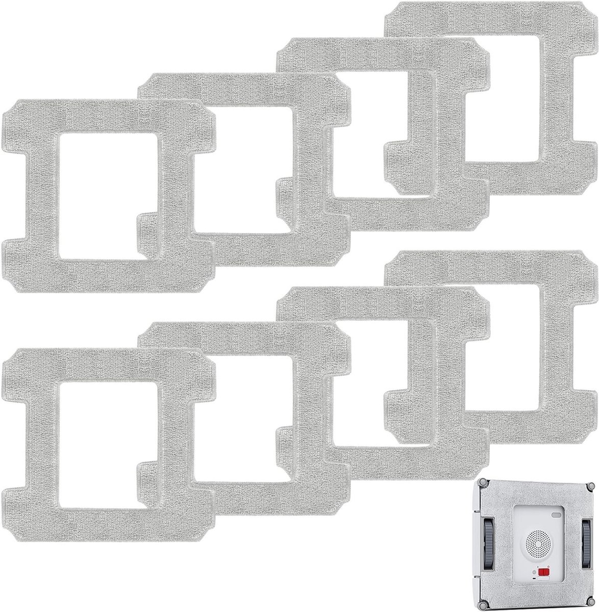 8pcs Schoonmaakdoekjes voor Winbot W1 Pro/W1/W2 Omni/W2 Ramenstofzuiger Robot - Vervangbare Wasbare Mop