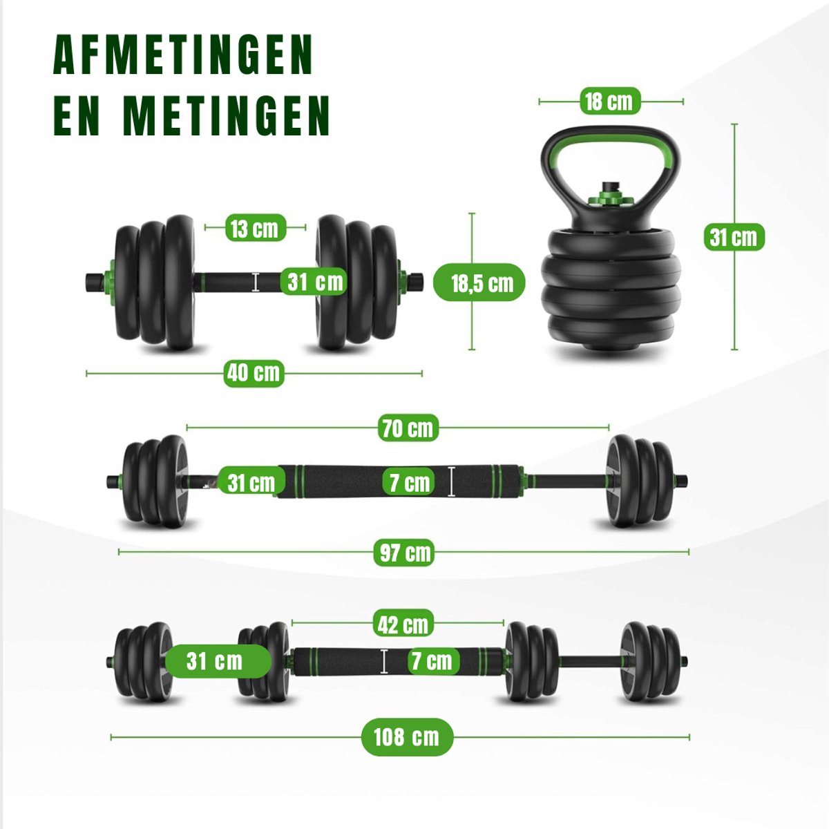 DD®Halterrek - Haltersteunen met 3 Verdiepingen - Halter Rek Max 300KG - Staal - 114 x 19 x 19 cm - Zwart