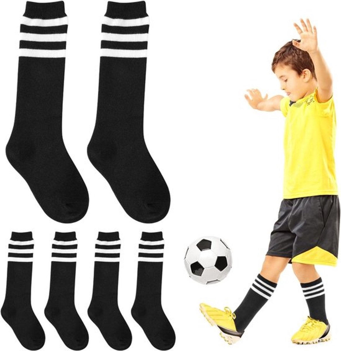 Voetbalsokken - Atletieksokken - Zacht Katoen - Middenbuissokken - Jeugdsokken - Middenkuitsokken - Sport - Jongens - Meisjes - Cadeau