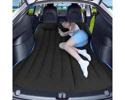 Auto Luchtmatras - Opblaasbaar Matras Voor Model Y SUV Camper Van - Automatras Voor Kofferbak En Achterbank - Campingmatras Auto 195 x 130 cm - Luchtbed Autobed Voor Reizen - Zwart