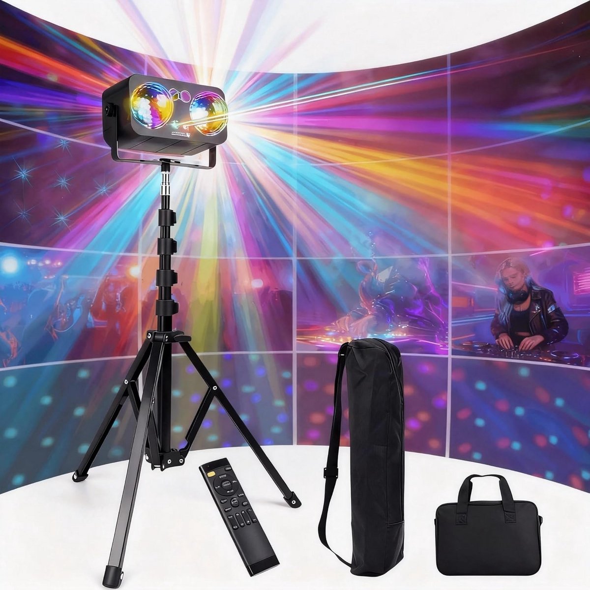 LED Discolamp met Statief en Afstandsbediening - Muziekgestuurde Feestverlichting