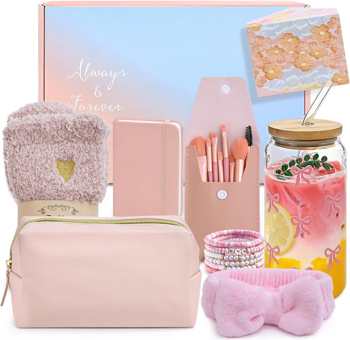 Cadeauset Meisjes en Tieners 9-16 Jaar - Complete Verwenpakket met Glas, Make-up Accessoires en Meer