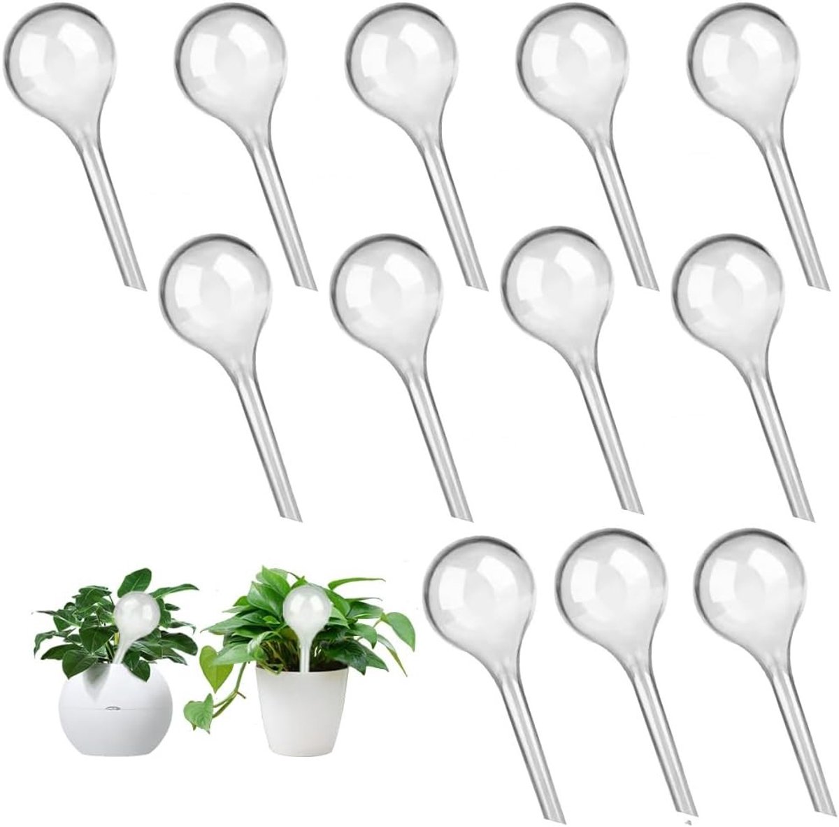 Set van 12 automatische irrigatieballen voor kamer- en tuinplanten, zelfwaterend en van PVC, ideaal voor potted planten